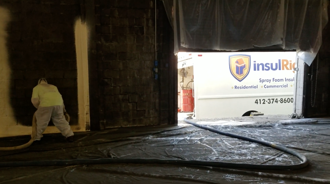 Spray Foam or Spray Polyurethane Foam (SPF) is created using two separate chemical compounds which are heated then sprayed simultaneously through specialized equipment.